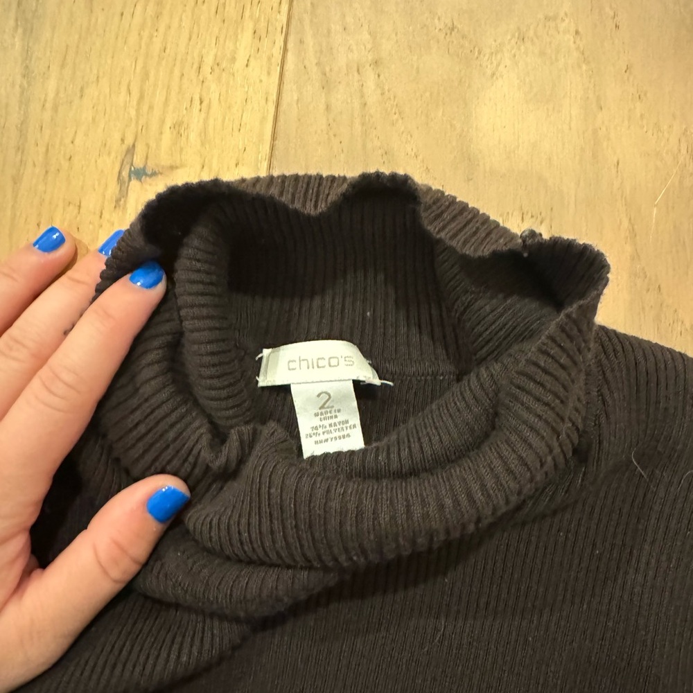 Chico's Brown Turtleneck Sweater size 2